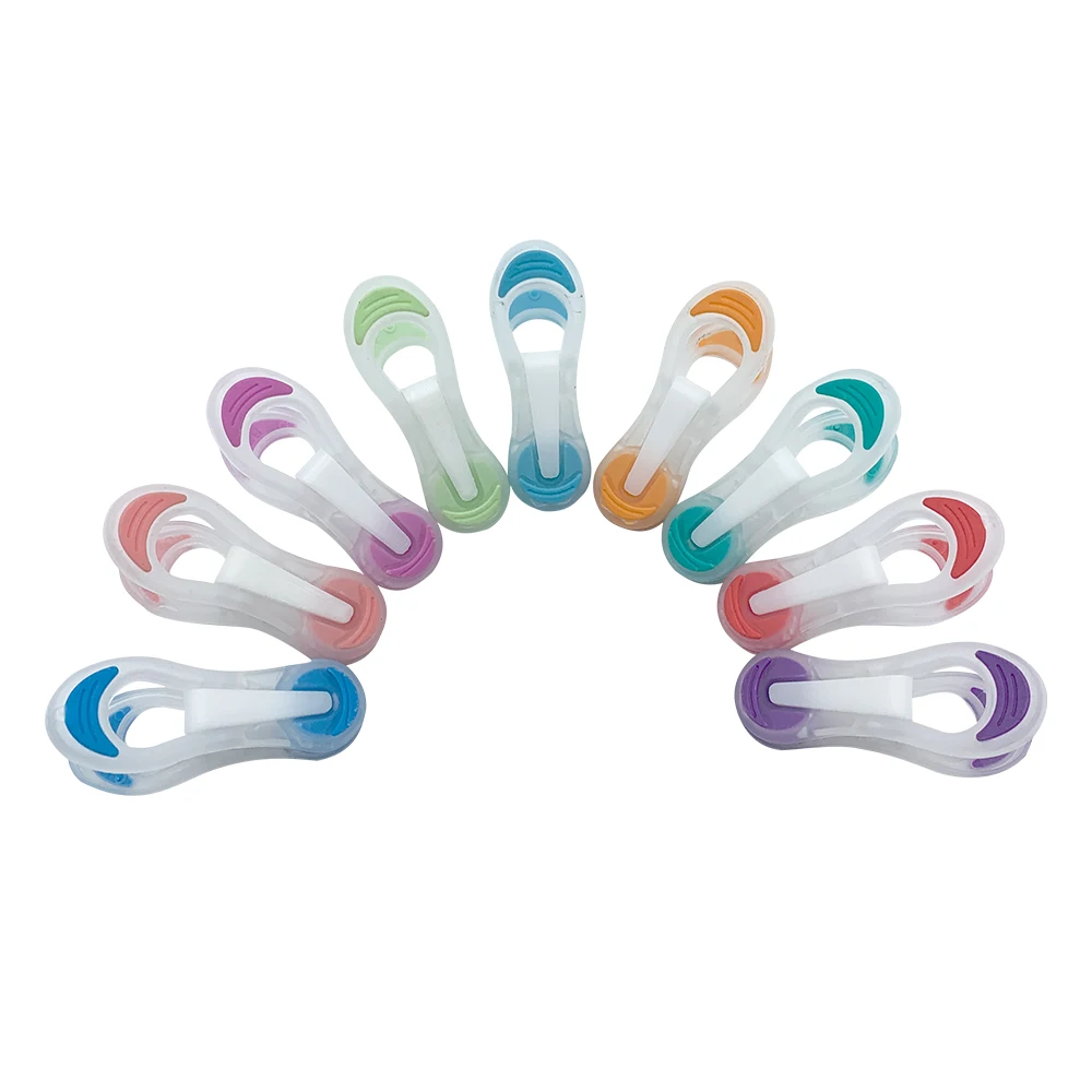 
18pcs/bag Plastic Clothes Clip 7.0cm Colored Clothespins Heavy Duty Clothes Pegs with Plastic Spring Not Rusty & Powerful 