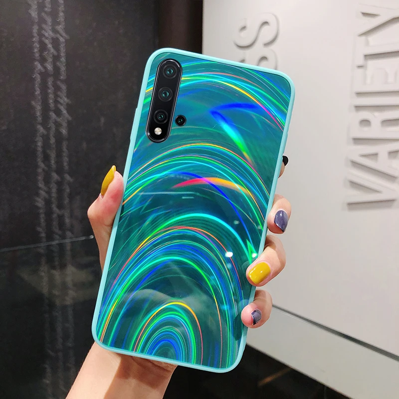 

Luxury 3D Rainbow Case For Huawei Honor 20i 10i 10 Lite Cases Glitter Mirror Case  8A 8S 7C Soft TPU Cover