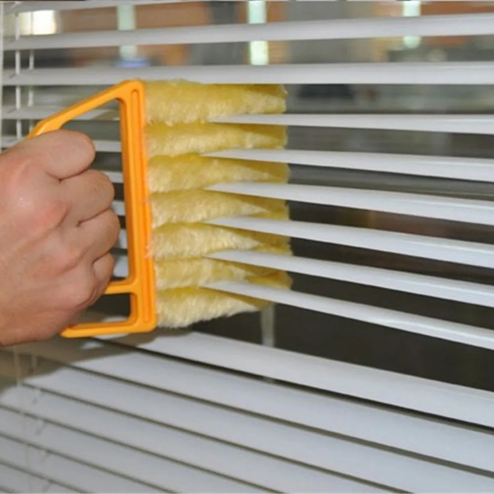 

Window cleaning brush air Conditioner Duster cleaner with washable venetian blind blade cleaning Tool, Orange