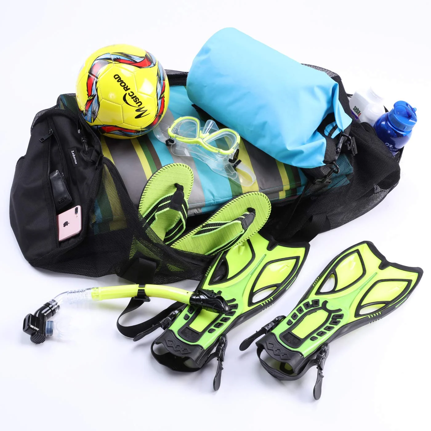 Jili Online 35x16 Large Mesh Duffel Gear Tote Bag Shoulder Bag For Scuba Diving Snorkeling Swimming Equipment 