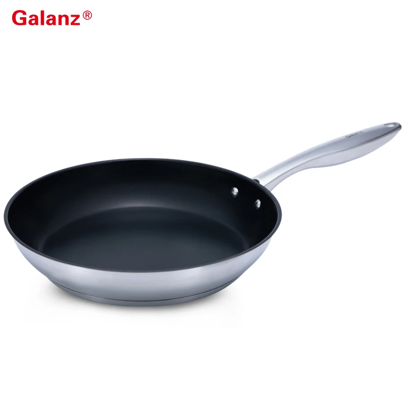 

Best price hot selling Galanz Friendly Fry fried  stainless steel non-stick big breakfast frying pan With CE, Stainless steel primary color