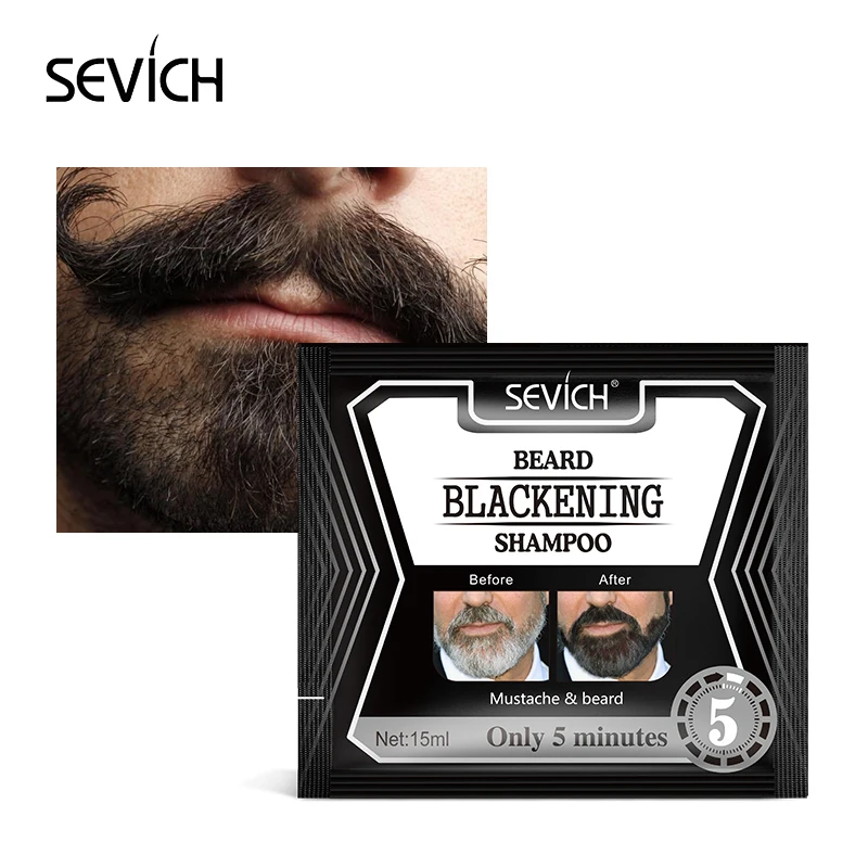 

Men beard dye black color shampoo for beard care product