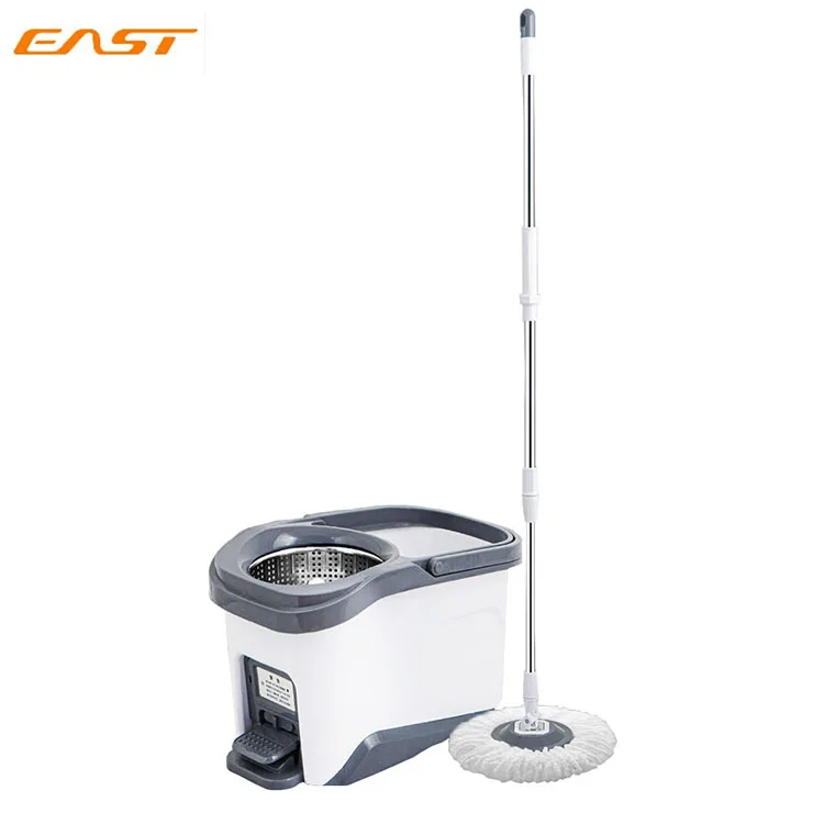

2022 Microfiber Wet And Dry 360 Spin Magic Wash Flat Mop With Bucket For Floor Cleaning