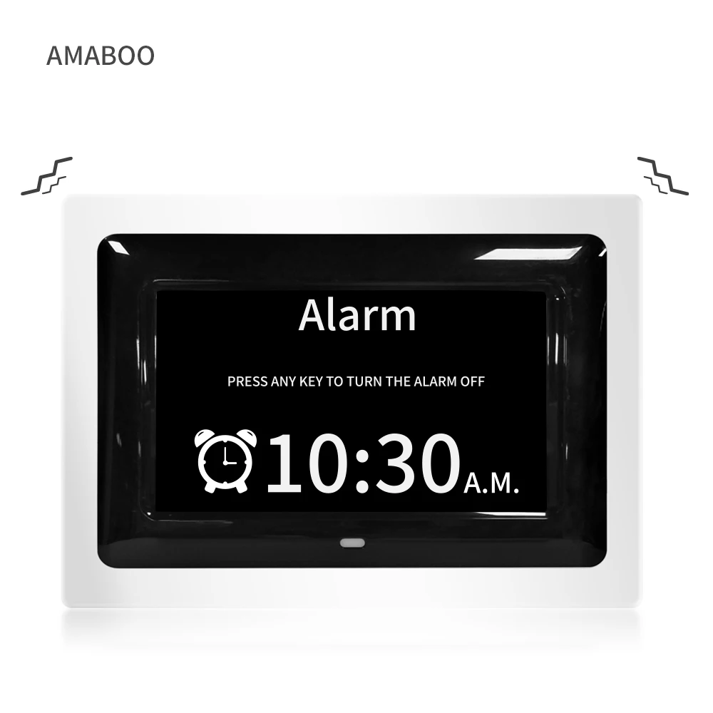 

7 Feet Cable Charging Port Dock Alarm Mdf Frame Wireless Charger Temperature Display Digital Clock With Usb On The Side, Black/white/other