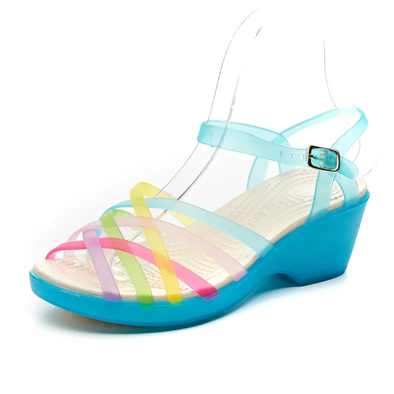 

2021 New Arrival Trending Summer Women's Shoes Open Toe Flat Jelly Sandals