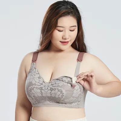 

Plus Size Comfortable Lace Maternity Nursing Breastfeeding Bra Modal Maternity Clothes Wirefree Breast Feeding Mother Bra