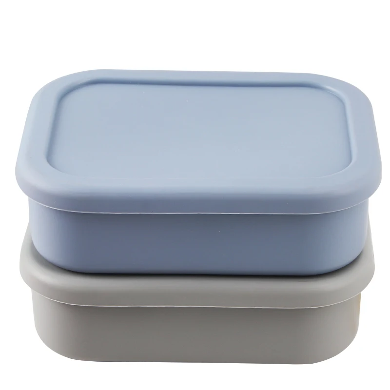 

New Food Grade Silicone Lunch Box Microwave Oven Heating Crisper Storage Box Compartmentally-Sealed Lunch Box