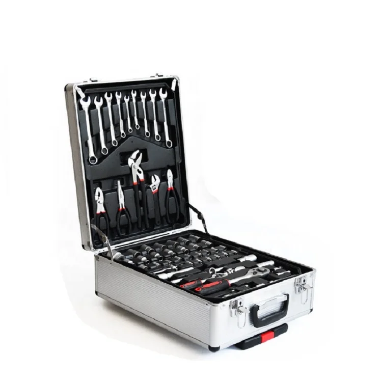 

186-piece tool trolley case tool set aluminum box four-layer hardware combination auto repair home