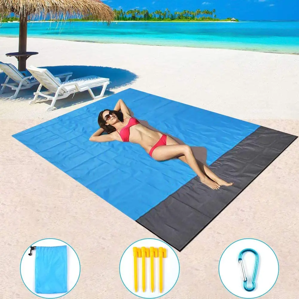 

Outdoor Beach Blanket Beach Moisture-proof Beach Mat Grass Waterproof Moisture-proof Mat Sand-proof Picnic Mat, Blue