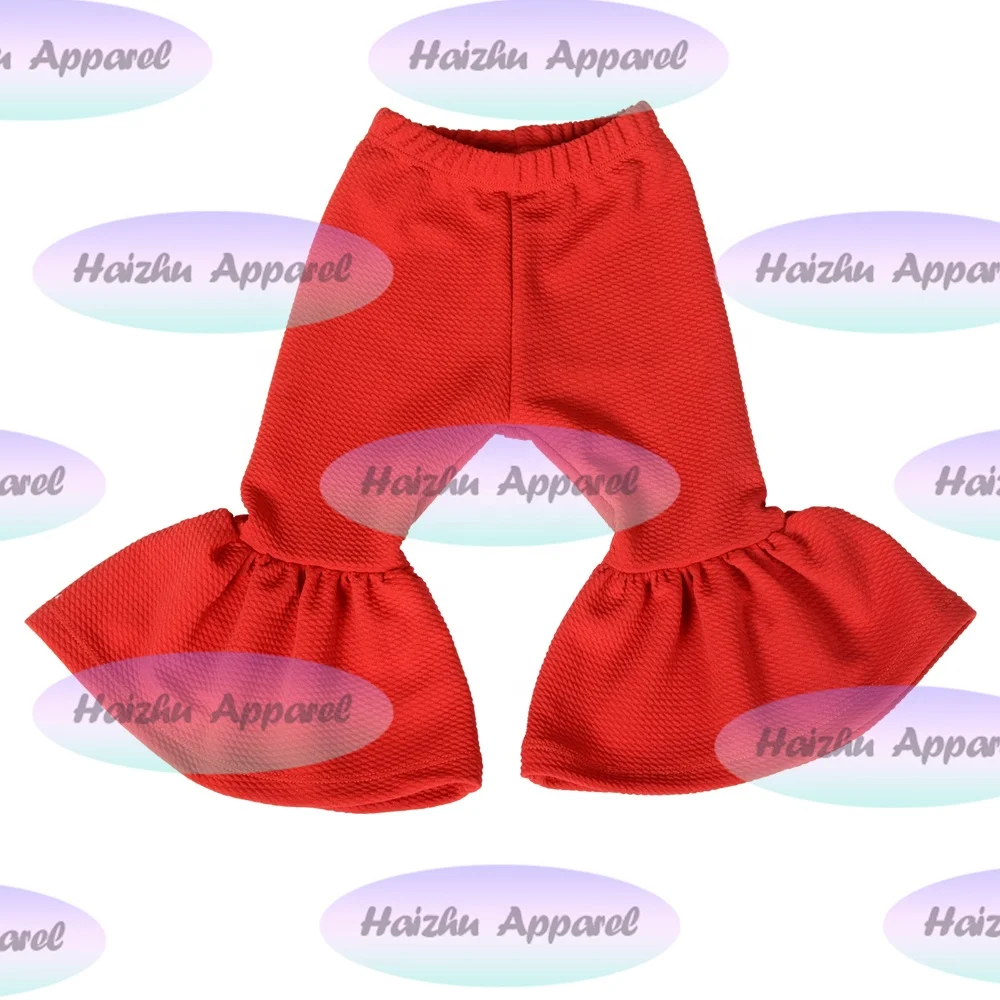 

Ac-2 Hot Sale Winter Solid Color Twill Bullet Fabric Bell Bottom Pants Girls Twill Bullet Fabric Pants Kids bell bottom pants