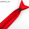 Amazon Brand Aimpellor String Pulling Man Fashion Easy Solid Color Silk Tie