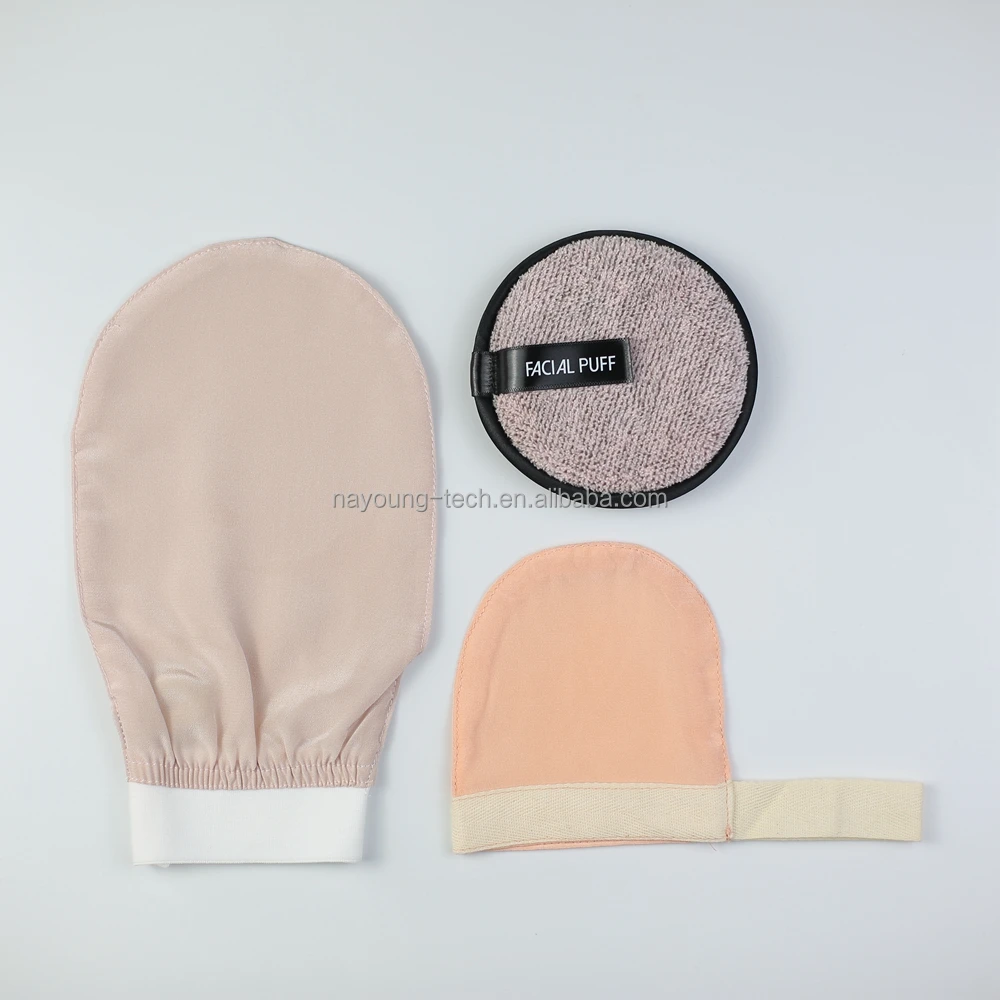 

Newly Developed Silk Exfoliating Bath Gloves With Hyaluronic Acid And Customized Logo