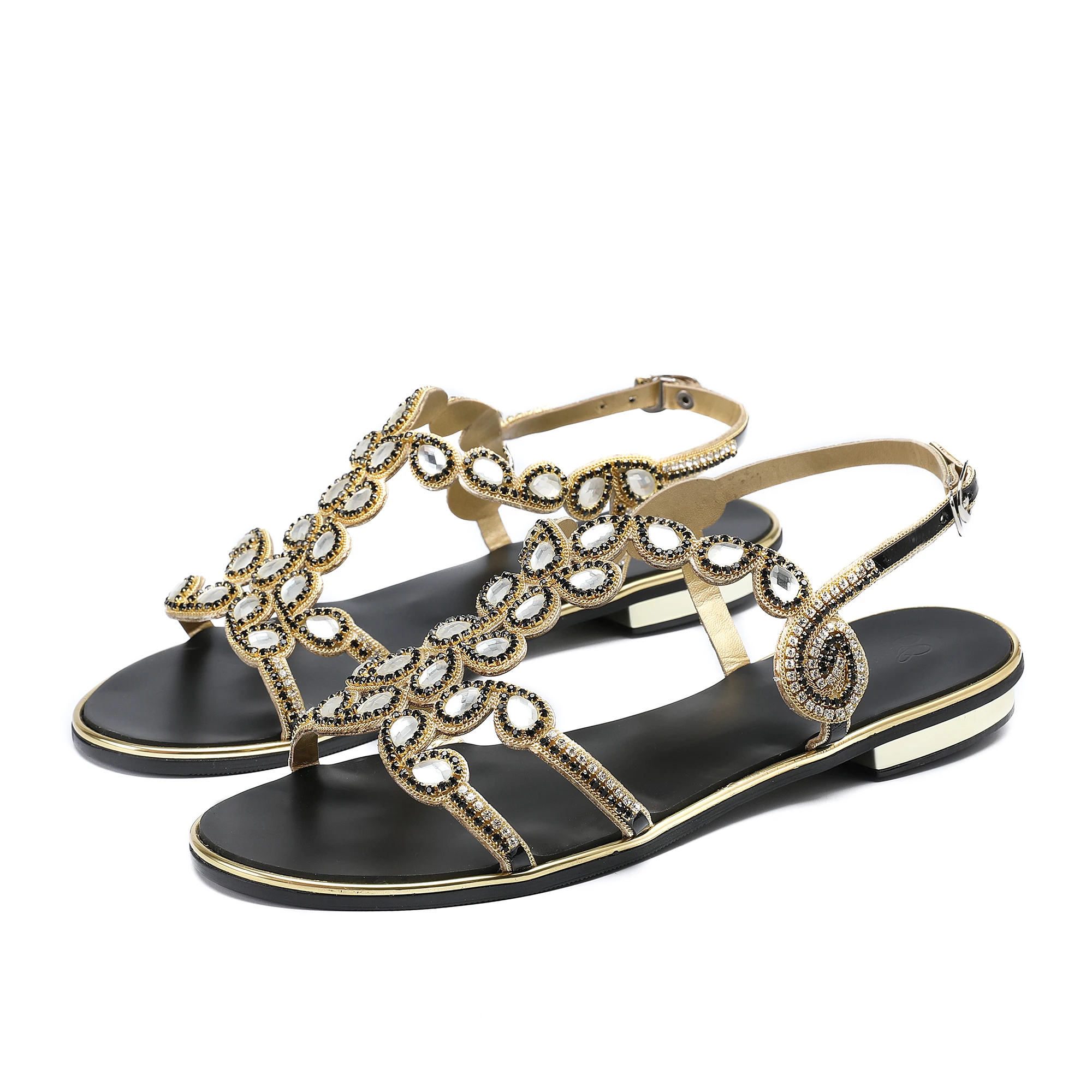 

2021 Plus Size 43 44 Turkey Women's Sandals Flat Shoes Women Sandals Low Heels Summer Shoes Women