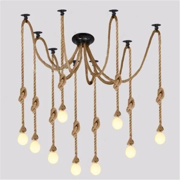 2019 Vintage Edison Lamp Light Pendant Lighting Modern Chic Industrial Ceiling Spider chandelier pendant lamp light