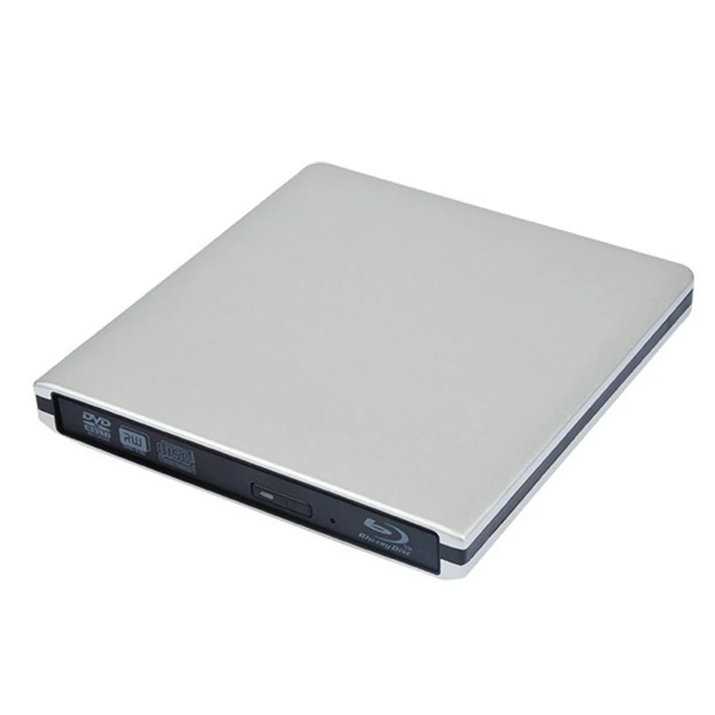

Aluminum Blu-ray Drive Ultra-thin external USB 3.0 Blu-ray burner BD-RE CD/DVD RW burner can play 3D 4K Blu-ray disc for laptop, Silver,red, black