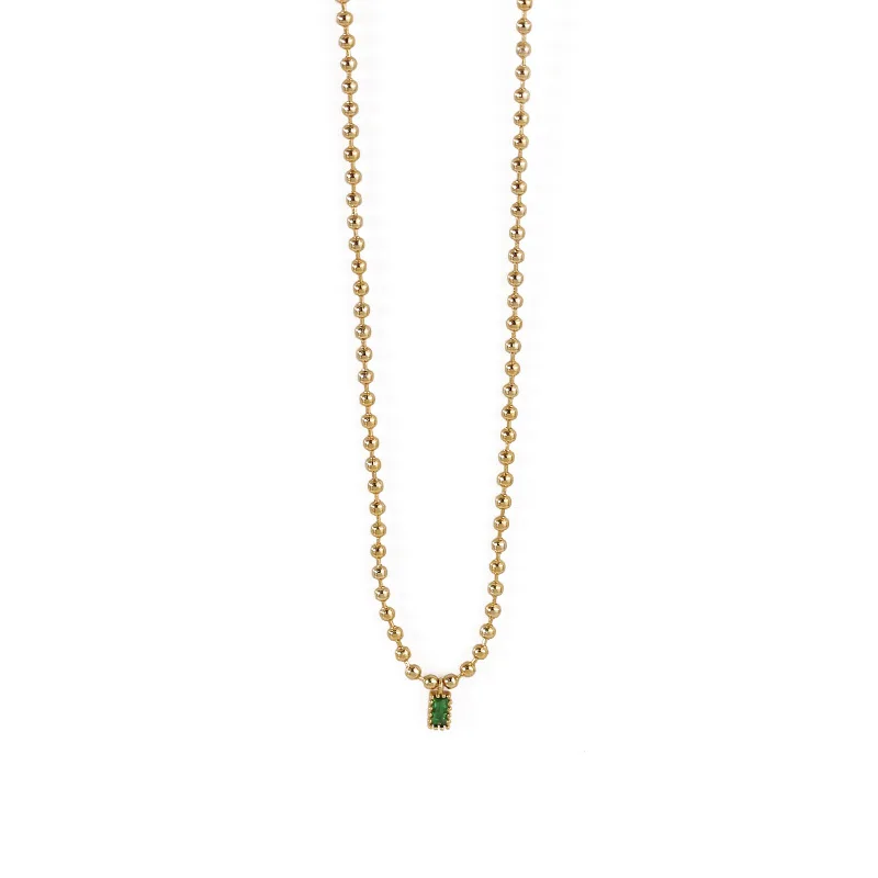 

Small Bead Chain Zircon Pendant Gold Copper Ball Bead Chains Mini Square Vintage Fashion For Women Gifts Party Gift 2020