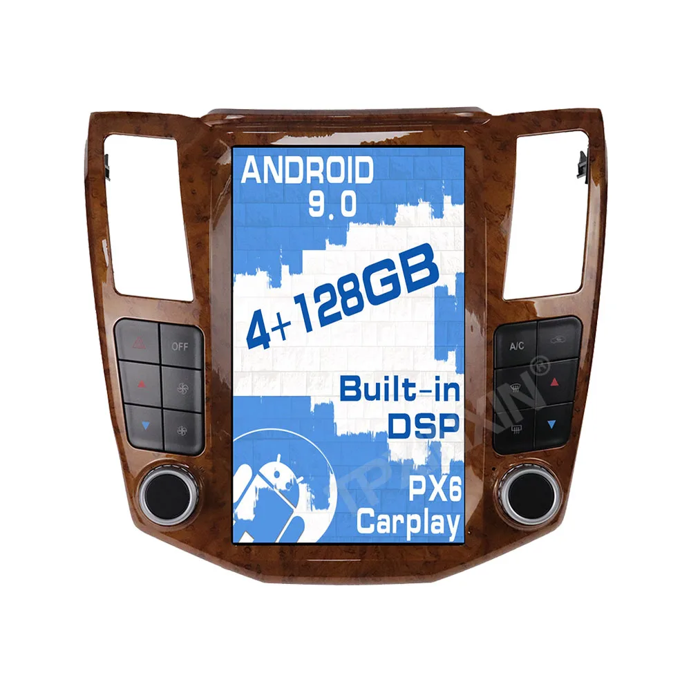 

128G Tesla Style Vertical screen Android 9 Car GPS Navigation For Lexus RX 2004-2007 Multimedia player Stereo Radio