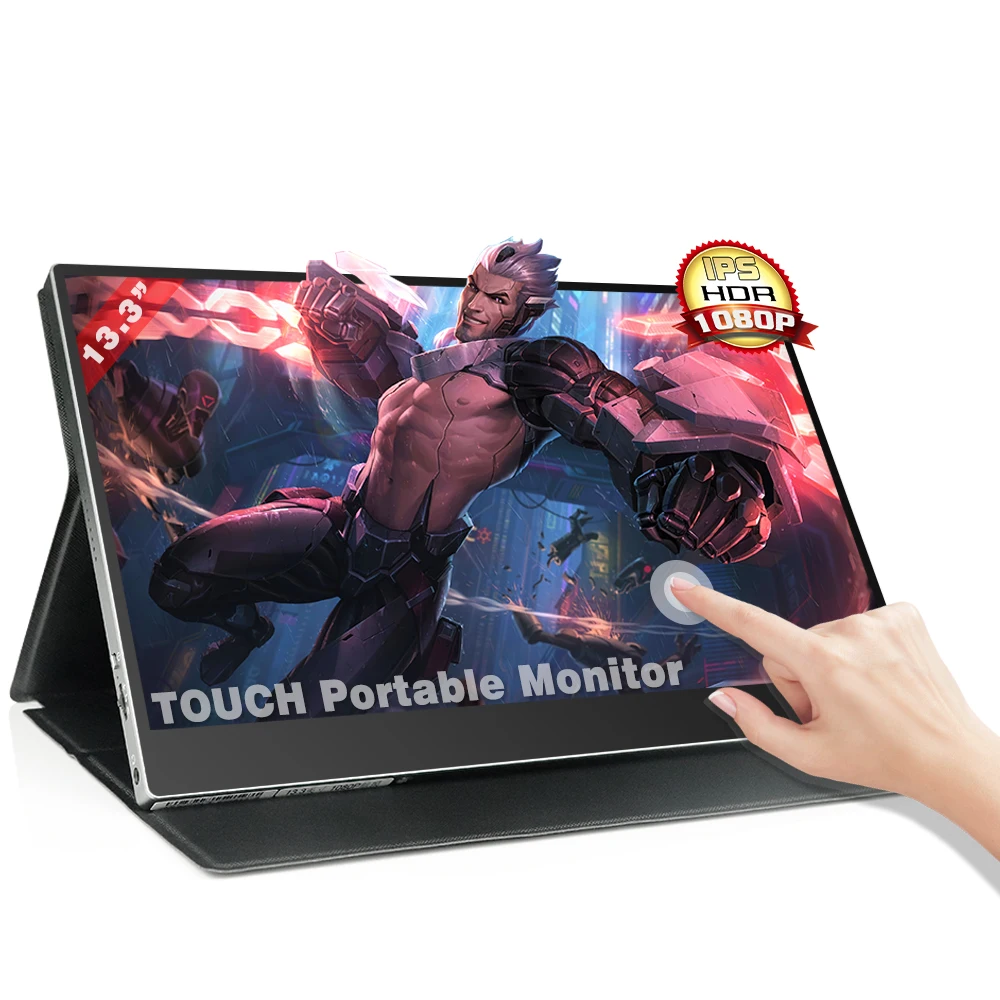 

Sibolan newest design small size  touch screen portable monitor full function USB type c for laptop PC PS5