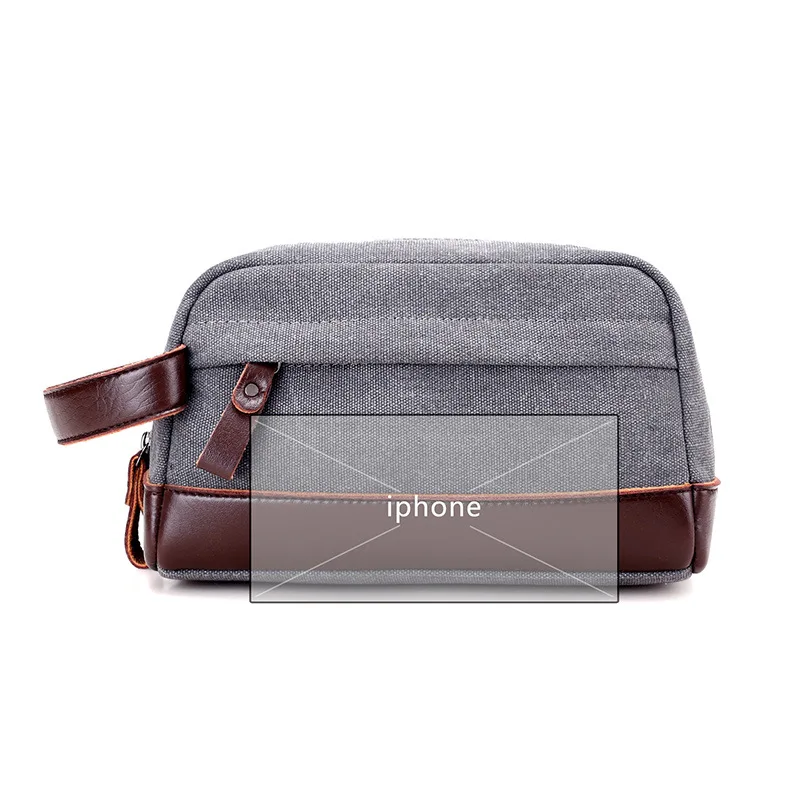

HOT SALE rectangle makeup bag canvas zipper pouch makeup carrying case for women outdoor, Black,gray,khaki,army green,coffee color