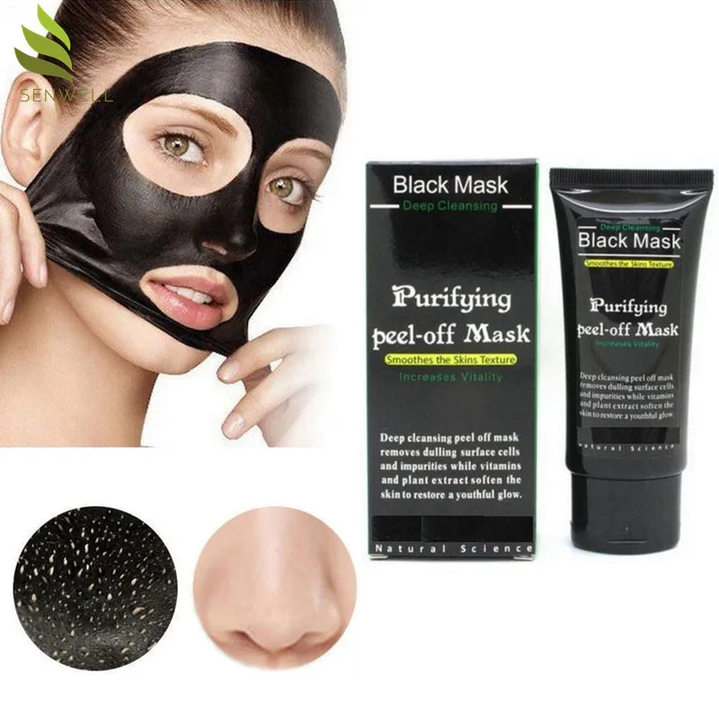 

Blackhead Remover Bamboo Peeling Exfoliating Face Mask, Black/gold