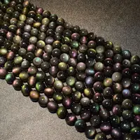 

Natural Obsidian Double Rainbow Eye Loose Beads Rainbow Eye Obsidian Loose Beads 6-14mm Full Moon Eye Obsidian