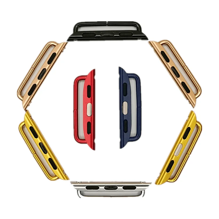 

Suitable for Apple watch strap converter, suitable for Apple watch strap buckle lug connector, customizable color, Silver/ black/gold/ rose gold. can be customized in more colors