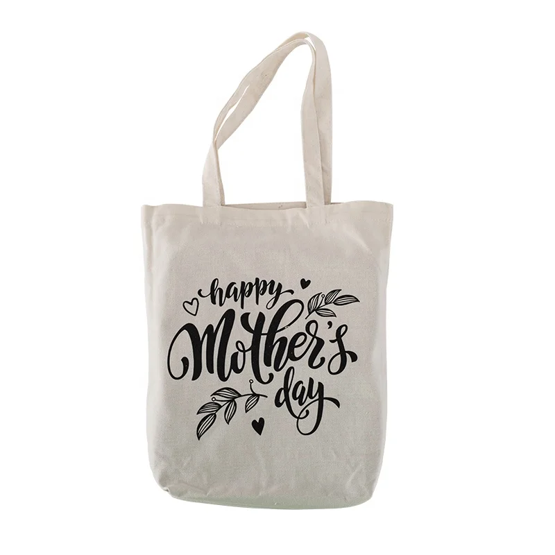 

13.8*15.7*3.9 Shopping Tote Custom Printed White Canvas Sublimation Cotton Eco Bag, Customized color