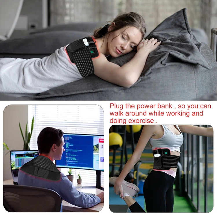 Multifunctional Waist Massage Belt Low Back Pain Belt Red Light Therapy