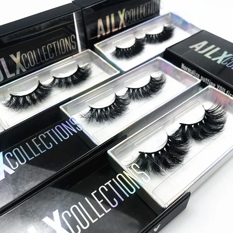 

Wholesale new custom eyelash packaging 100% cruelty free 25mm thick mink lashes with custom LASHBOX eyelash packaging