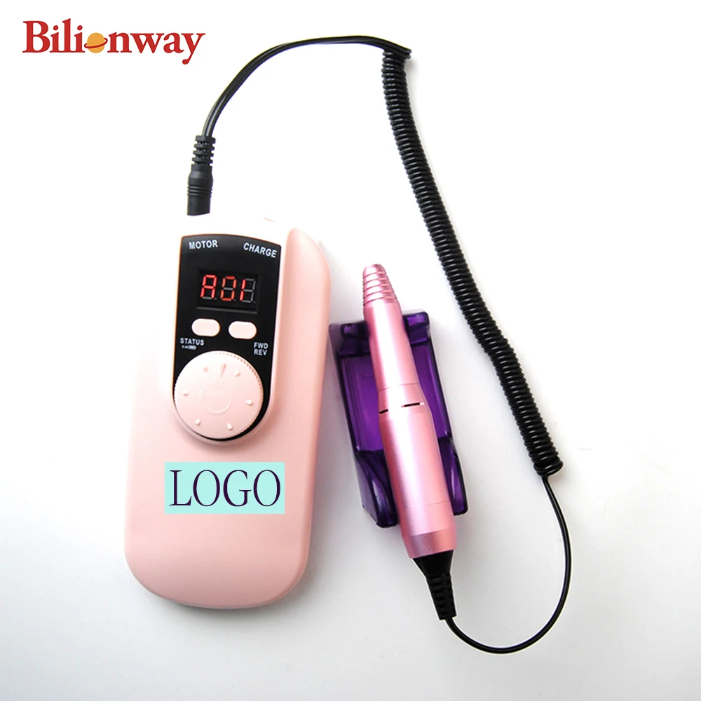 

Private Label 35000rpm Professional Rechargeable Portable Tools Electric Nail Drill Machine, Pink