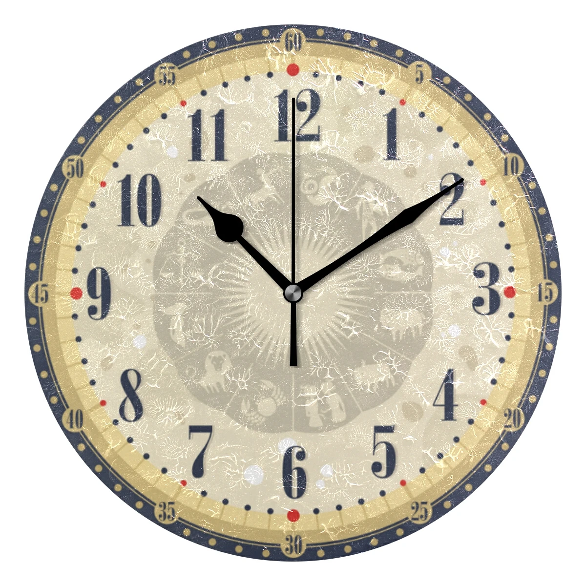 

New Style European Large Home Office Clock Decor 24inch Retro Classic Black Gold Wall Clock cheap price, Customized color