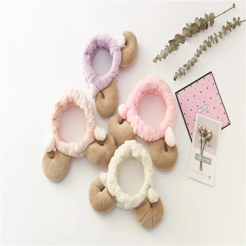

korean cute wool washing face girl elastic hair bands