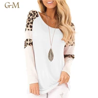 

Classical Design Colorblock polyester cotton women long sleeve t shirt