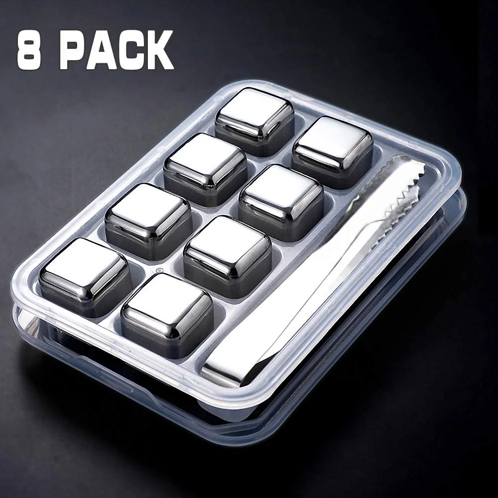 

Gift Set High Cooling Technology Reusable Ice Cubes Stainless Steel Ice Cubes, Silver
