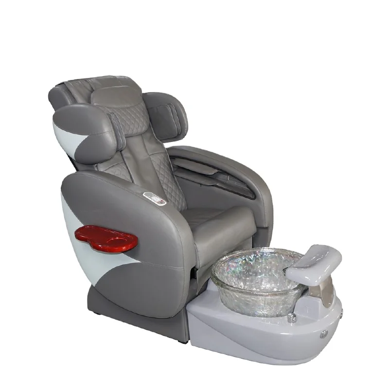 

Factory Wholesale New Design Pedicure Chair Modern Foot Chair Shiatsu Massage Spa Chair, Gray