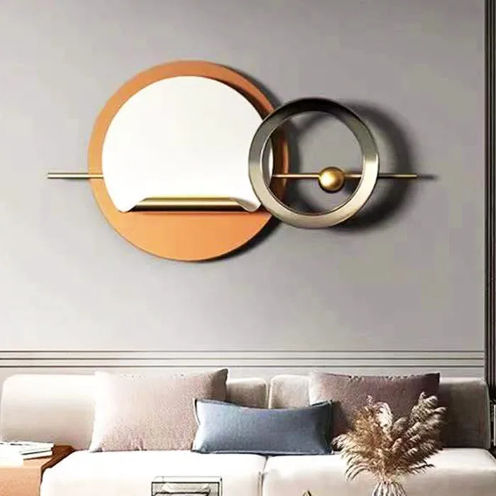 120*60cm Light Luxury Wall Decoration Pendant Modern Simple Dining Room Bedroom Wall Round Metal Wall Hanging Decoration