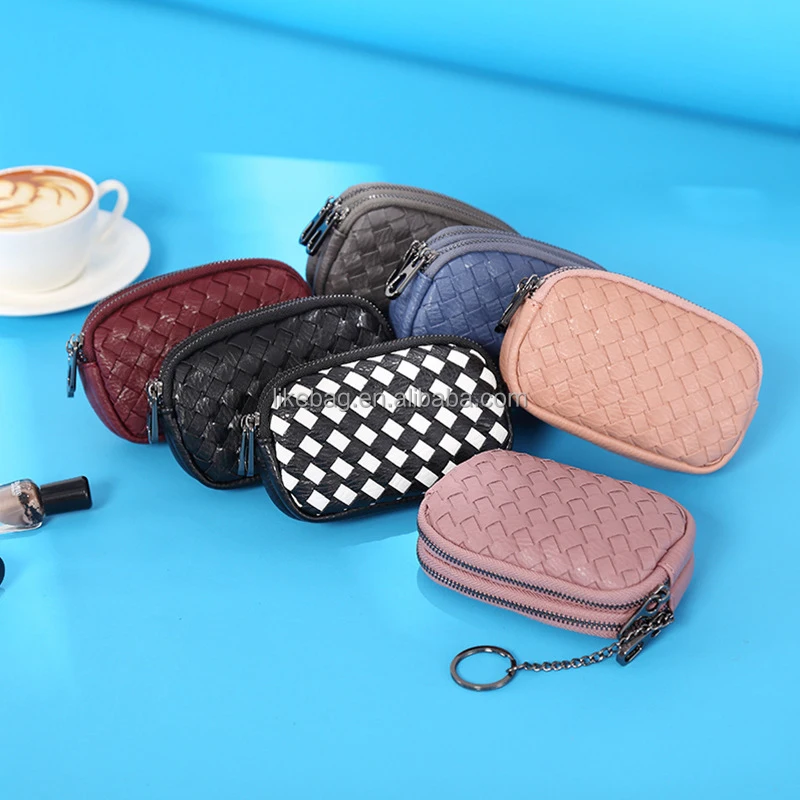 

LIKEBAG coin purse new wallet female hand-woven multi-compartment card holder for easy storage of key cases