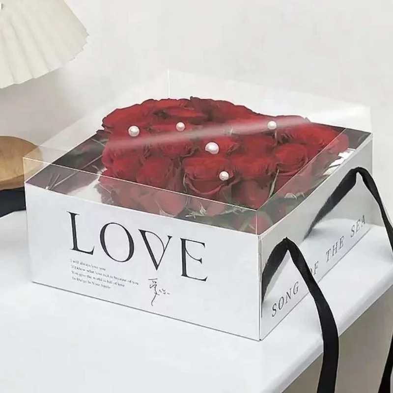 

DIY Waterproof Bouquet Kraft Florist Paper Gift Bags Valentine's Day Rose Flower Wrapping Box