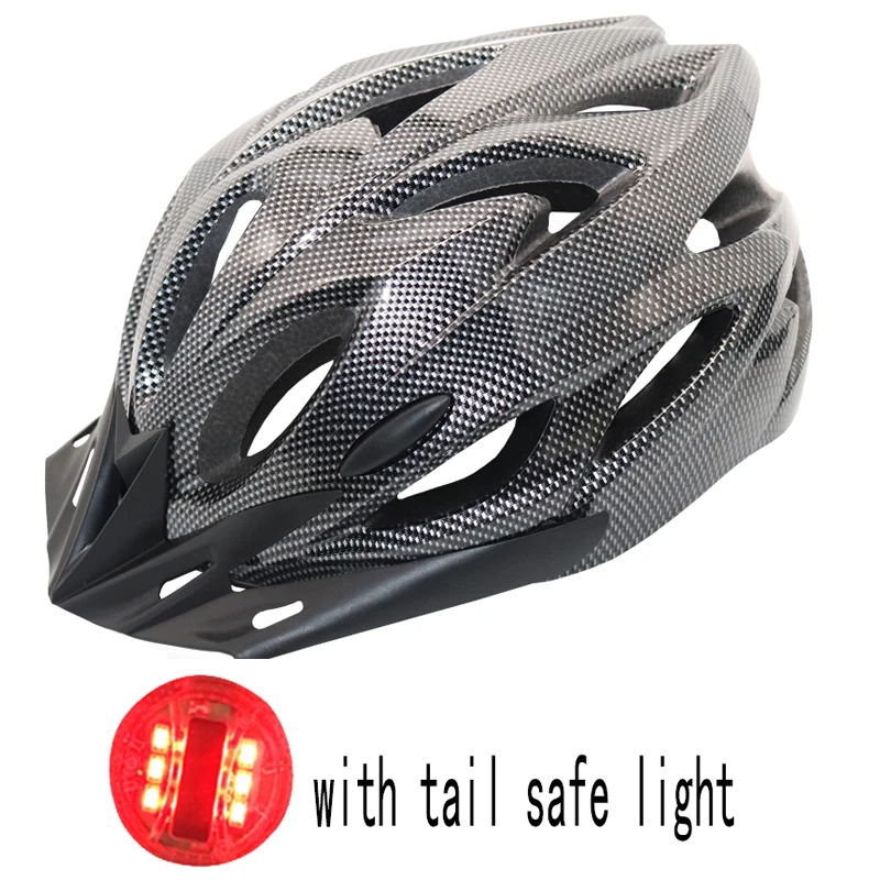 

Cycling Helmet With Tail Light ntegrally-molded Super Light MTB Mountain Road Bicycle Bike Helmet With Safe LightFor Men Women, Colorful