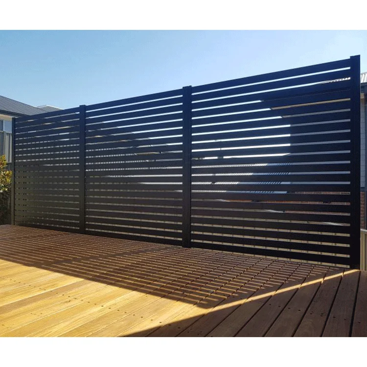 

Hot sell modern aluminum fence every parts include fencing panel and post, Lack/grey