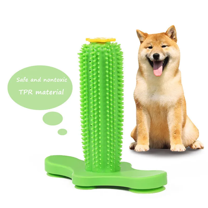 

Health Safety Dog Toys for Small Dogs Yorkshire Terrier Tooth Cleaning Toothbrush for Dog Rubber Puppy Suction Cup Chew Toy, Picture