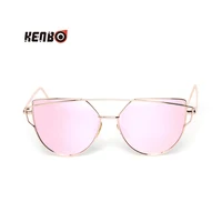 

1$ Promotion Kenbo Fashion Mirror Cat eye Shades Sunglasses 2019 Women Sun glasses UV400 Oculos De Sol