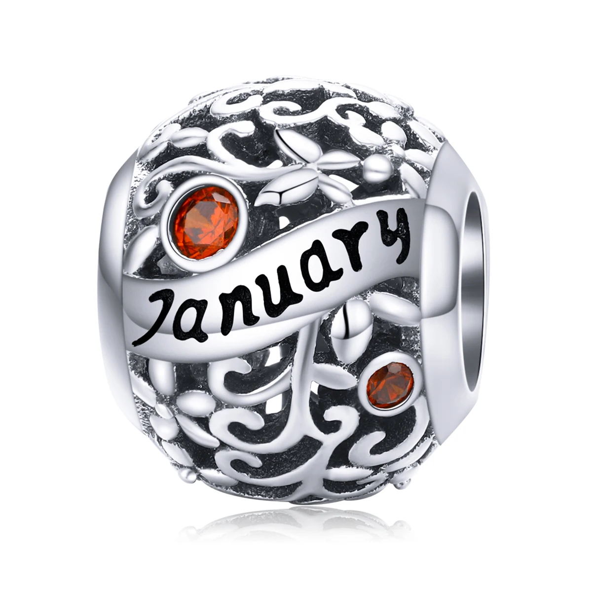 

BAMOER 925 Sterling Silver Month Birthday Stone Round Beads fit Women Charm Bracelet Bangle DIY Jewlry Making SCC1385