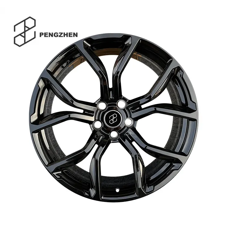 

Pengzhen Aluminum wheel Powder Coating Bright Black 20 21 22 Inch 5 Spokes 5x120 wheels For Land Rover Range Rover