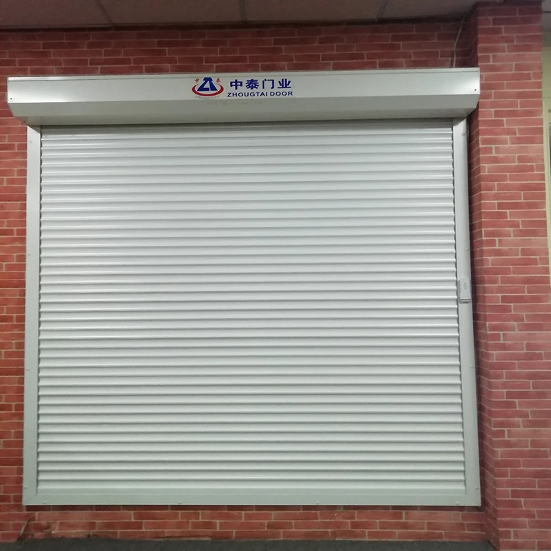 White 1000mmW*1400mmH 39mm Width Of The Slat Electric Vertical Aluminum Rolling Shutter Window With Motor