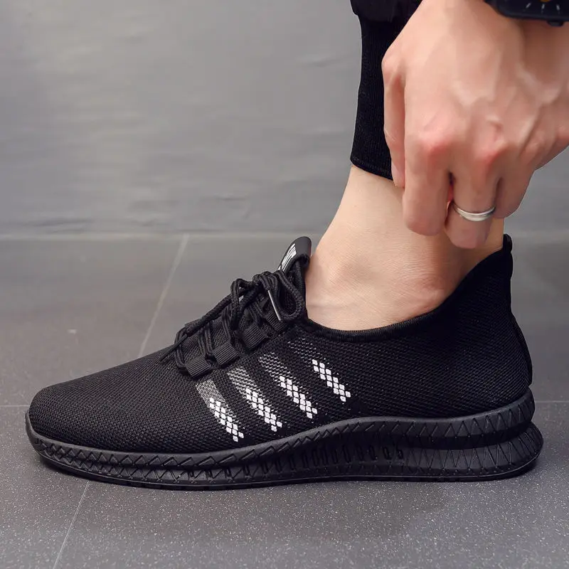 

YATAI2020 spring and summer new breathable men's casual shoes fashion lace-up sports shoes men's casual breathable cheap net sho