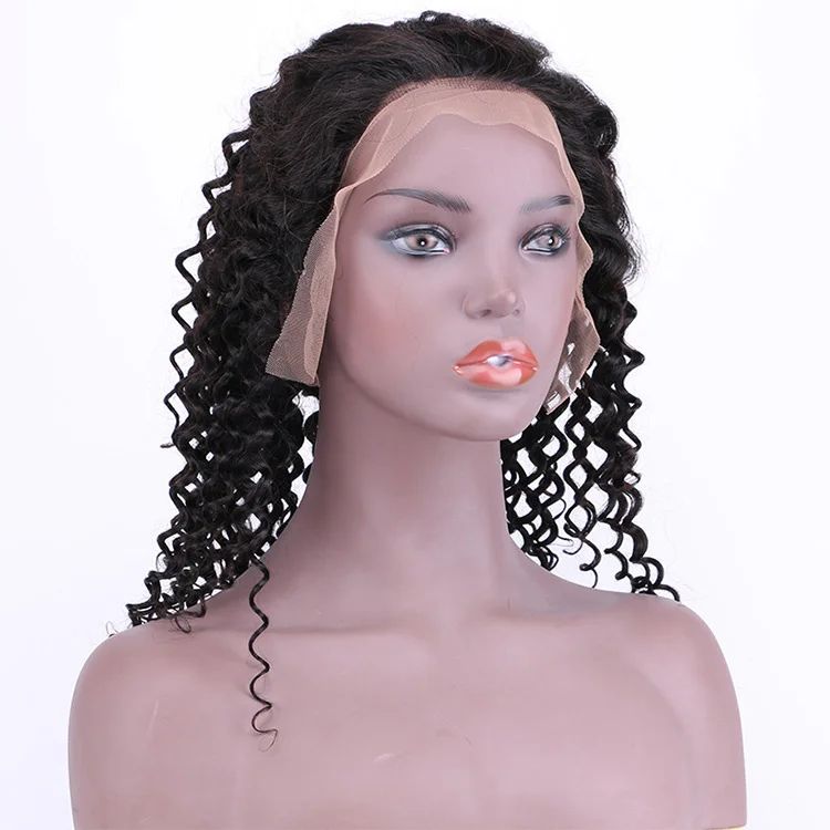 

Wholesale China Custom Women Sexy Deep Curly Lace Frontal Wig Human Hair