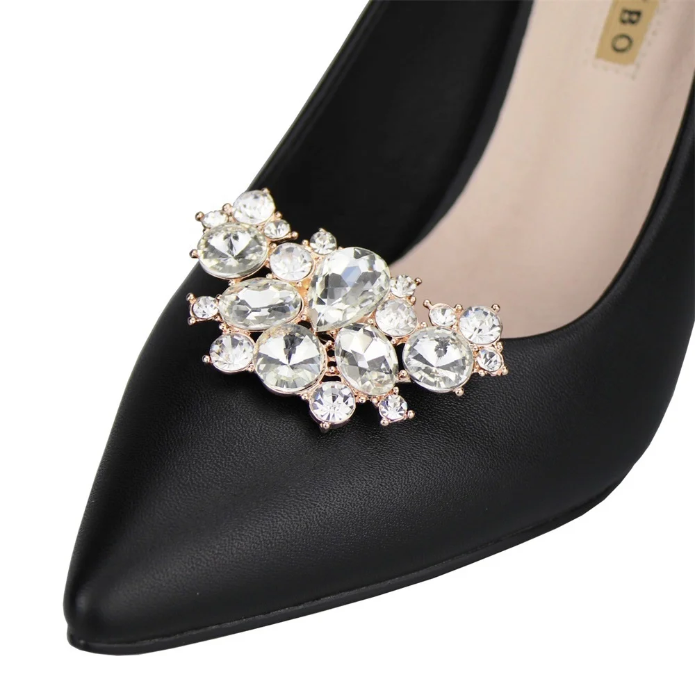 

XILIANGFEIZI Designer New High Heel Accessories Rhinestone Popular Shoes Women Sandals Buckle Custom Shape Crystal Shoe Charm