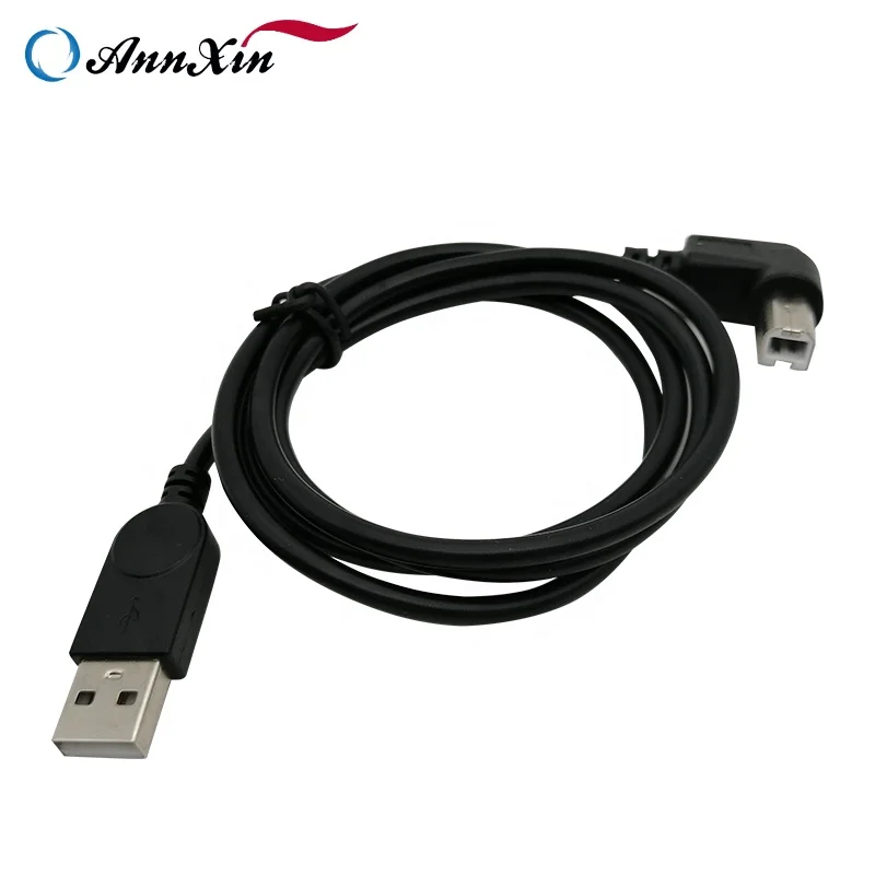 

High Speed Good Quality UCB Cord For EPSON Brother Printer 90 Degree B Male to A Male USB 2.0 Cable, Black