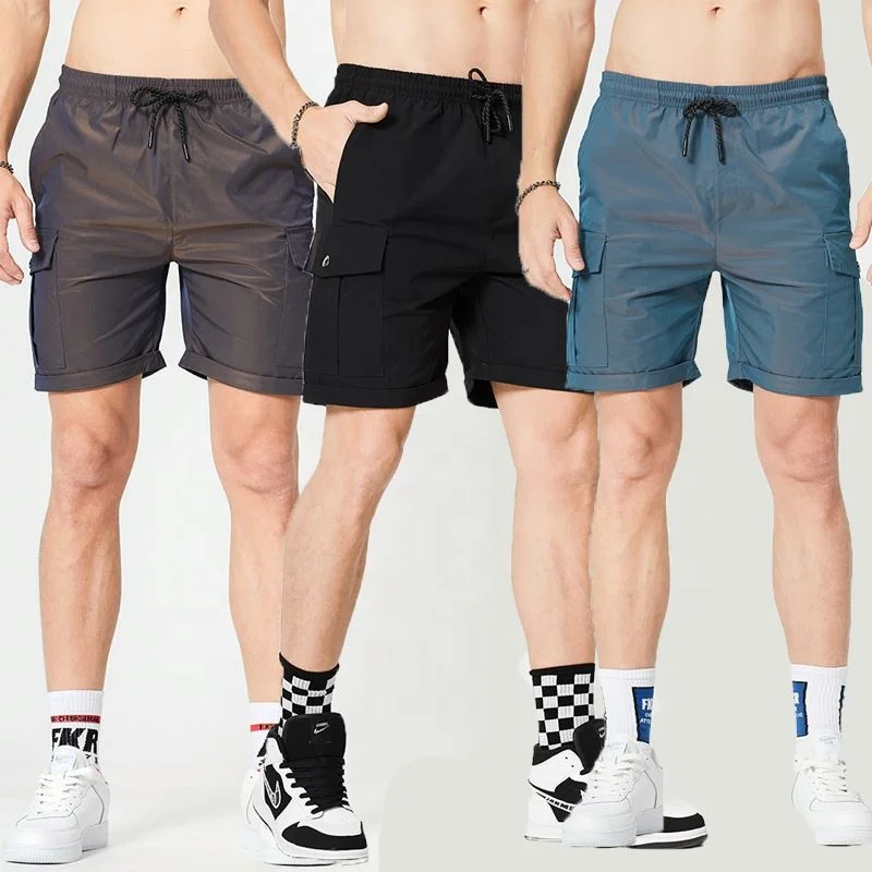 

Amazon 2021 Custom Logo Gym Running Wear Men Quick Dry Basketball Shorts Blank solid color Workout Sports Shorts For Men, As pictures